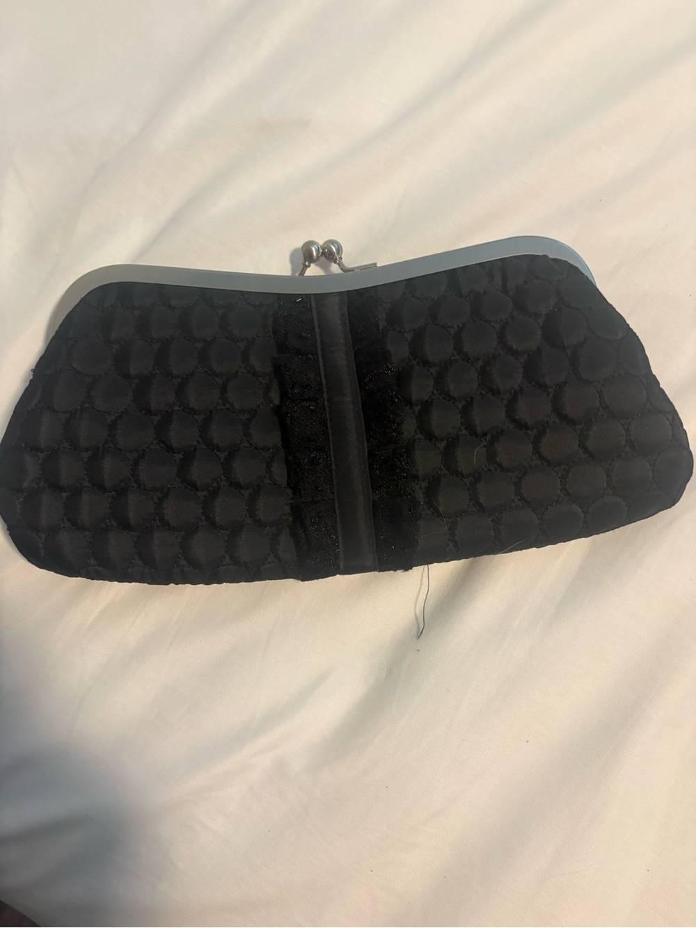 Liz Claiborne Black Quilted Chain-Handle Evening Clutch